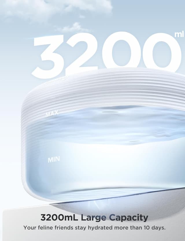 Detalle 2 de FEELNEEDY Fontaine à Eau 3,2L pour chat