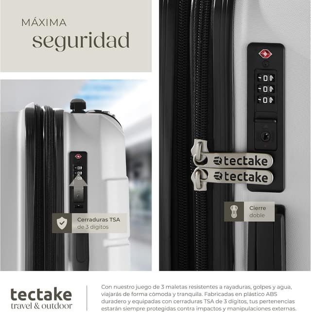 Thumbnail 4 de tectake Maletas Apilables 3 Piezas