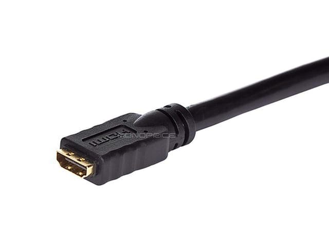 Detalle de Monoprice Premium High Speed HDMI Cable (CL2) Male to Female Extension, 24AWG, 10 Feet (Black)