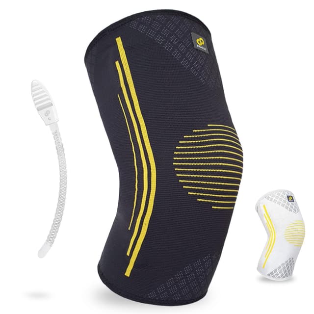 Thumbnail 6 de Bracoo KE92 ginocchiera compressione con stabilizzatori laterali per uomo e donna (2 grigio, taglia M)