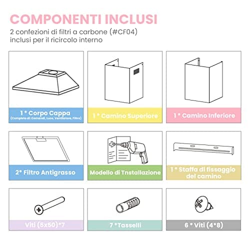 Thumbnail 7 de Comfee' PYRA17B-60 campana extractora negra de 60 cm con LED y 400 m³/h