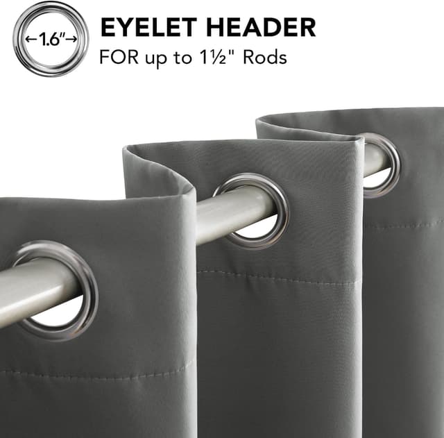 Thumbnail 6 de Deconovo Thermal Insulated Eyelet Curtains 42x54