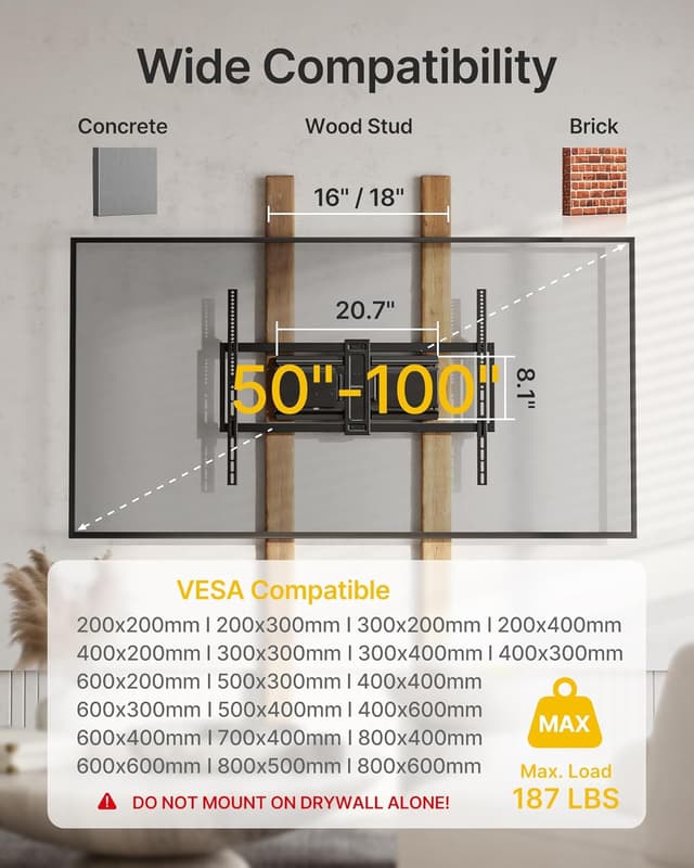 Thumbnail 6 de monTEK Ultra Slim TV Wall Mount 50–100