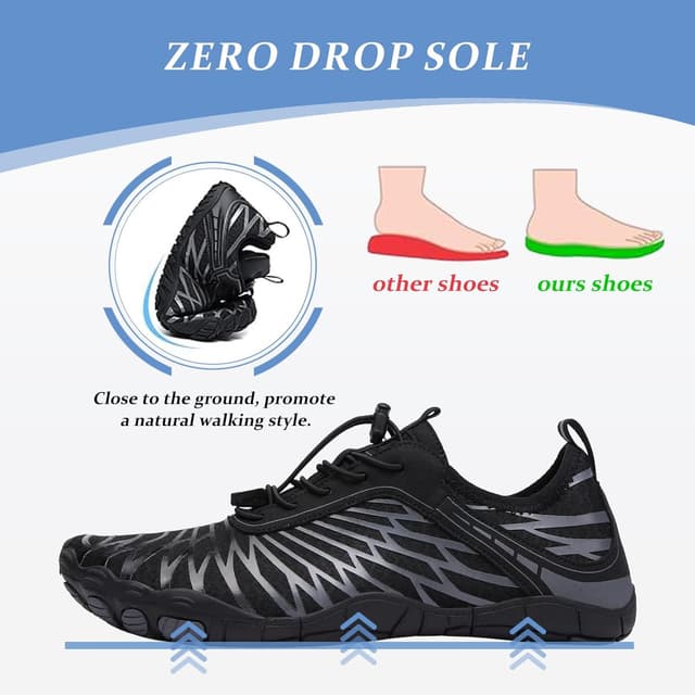 Detalle de Jmzb Barefoot Shoes (Wide Toe Box) for Women & Men — Grounded Walking, Hiking & Trail Running