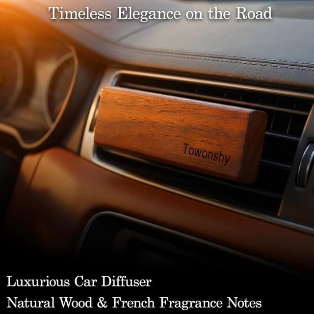 Detalle de Car air freshener vent clip diffuser (2 pack) – Lime Basil Mandarin & Black Pomegranate, leak-free membrane scent pads