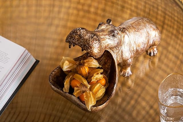 Detalle 2 de Kare Design Hipopótamo Hambriento Decorativo Oro 🦛