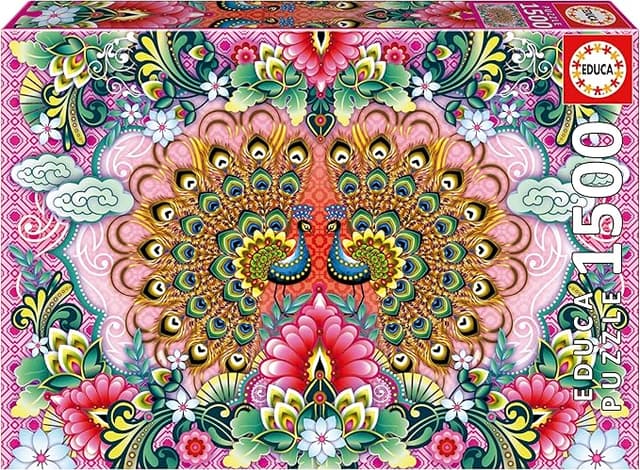 Detalle de Educa Pavos de Bengala Catalina Estrada 1500 Piezas 🦃 Puzzle Adultos