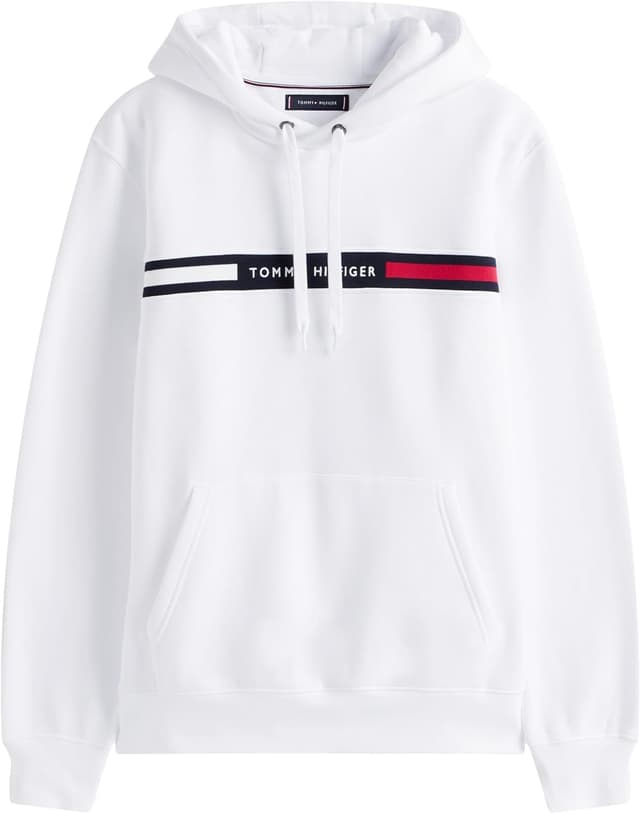 Detalle de Tommy Hilfiger Uomo Felpa con Cappuccio Chest Insert con Marsupio