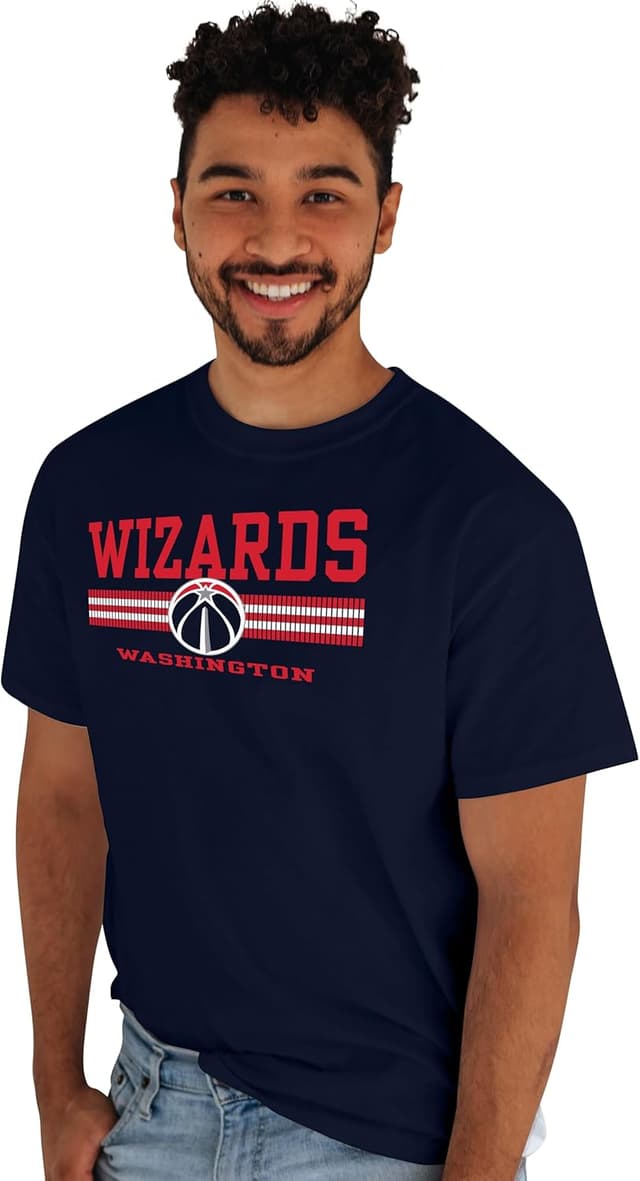 Detalle de Blue 84 NBA Officially Licensed T-Shirt (Washington Wizards) – Unisex Adult Basketball Team Tee