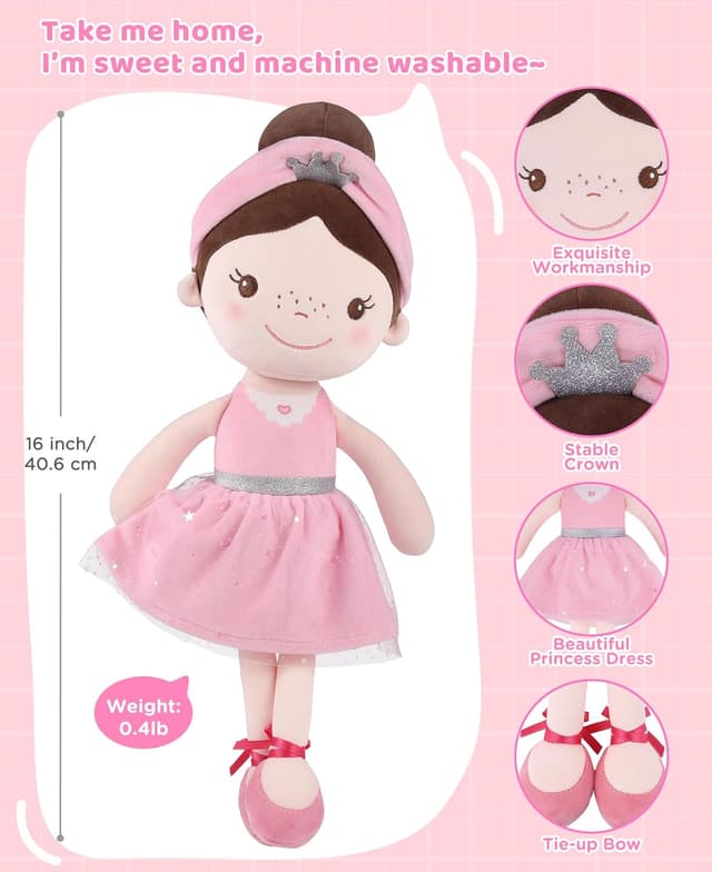 Detalle 2 de GAGAKU 16" Soft Baby Doll for Girls