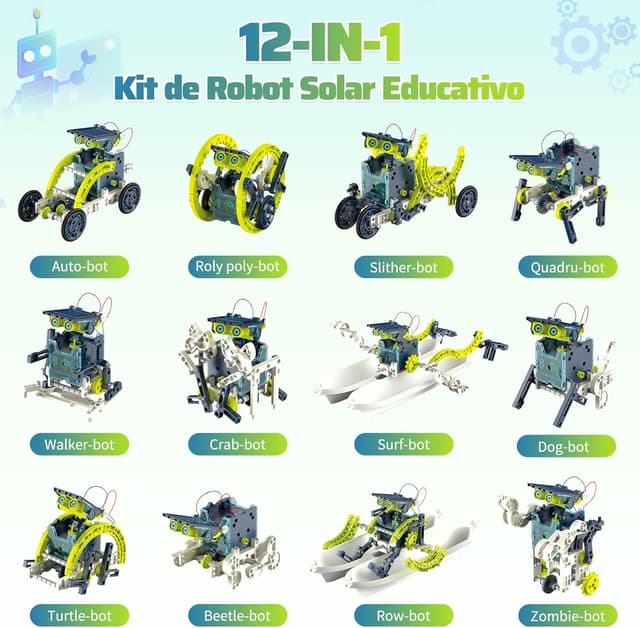 Detalle 2 de Hot Bee Robot Solar: Kit Educativo Divertido para Niños