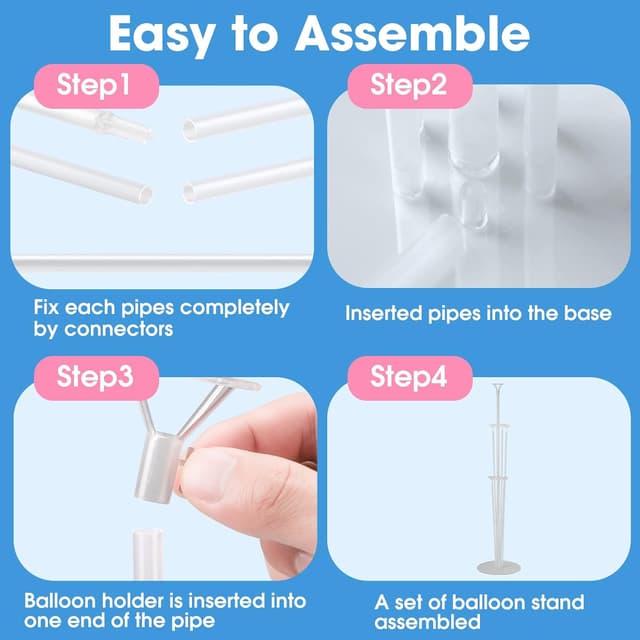 Detalle 2 de Voircoloria Balloon Stand Kit 4 Sets 🎈