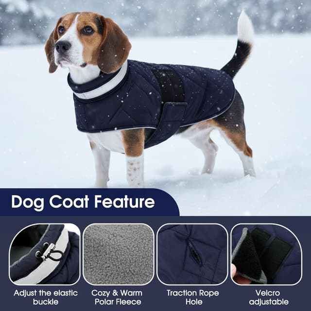 Detalle 2 de ASENKU Hundemantel Winter L für Hunde