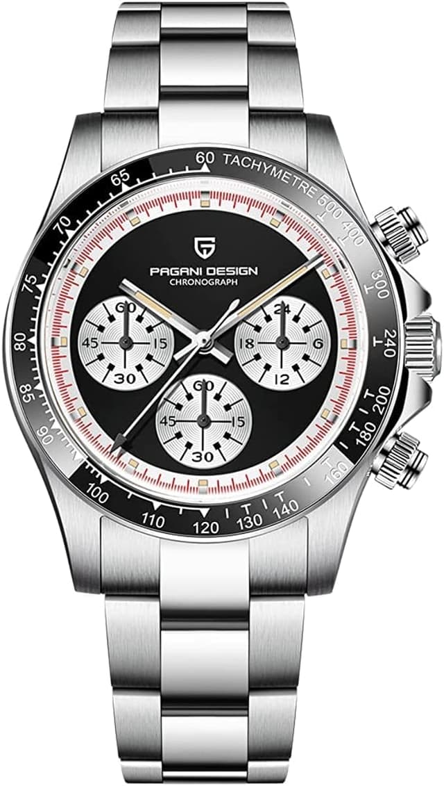 Detalle de Pagani Design Zaffiro Sport VK63: orologio da uomo al quarzo impermeabile con cronografo