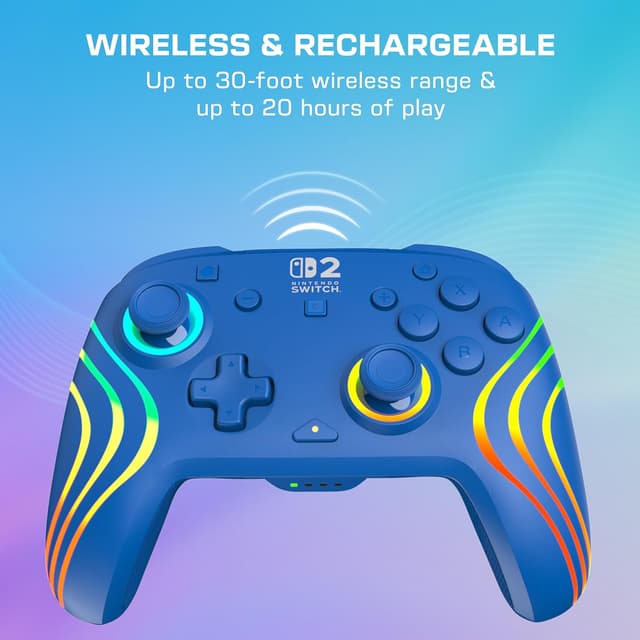 Thumbnail 6 de Turtle Beach Afterglow Wave Blau – kabelloser RGB-Gaming-Controller für Nintendo Switch 2 (offiziell lizenziert)