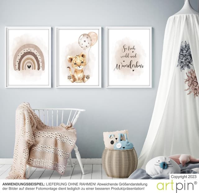 Thumbnail 6 de artpin Poster Kinderzimmer Safari A4