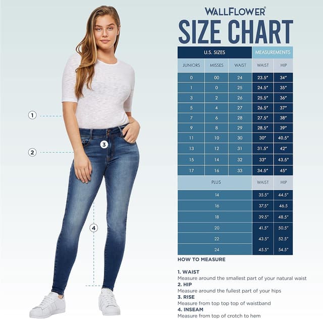 Detalle 2 de WallFlower Luscious Curvy Bootcut Jeans for Women (Insta Stretch Denim) — Mid-Rise, Sizes 0 to 24