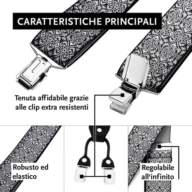 Thumbnail 3 de DonDon Bretelle uomo eleganti 3,5 cm