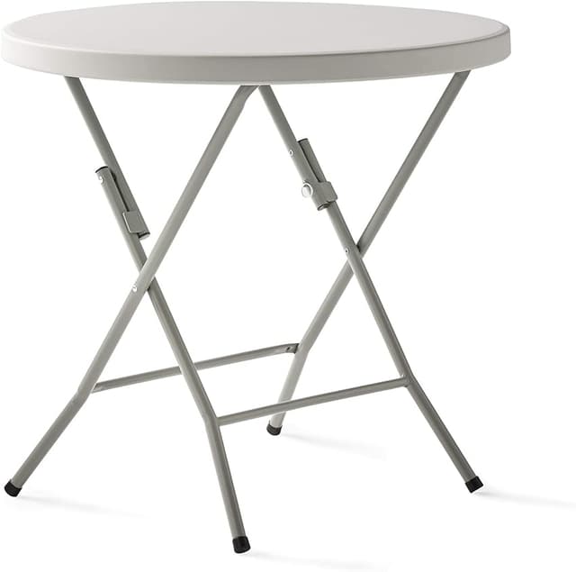 Imagen de KG KITGARDEN Mesa plegable portátil Ø80×74 cm, blanca en OfertitasTOP