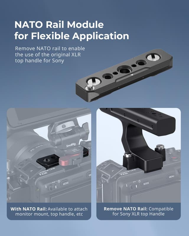 Thumbnail 6 de SmallRig Cage Kit 5823 für Sony FX3 / FX30 – mit Cage, V-Mount-Akkuhalterung & NATO-Schiene