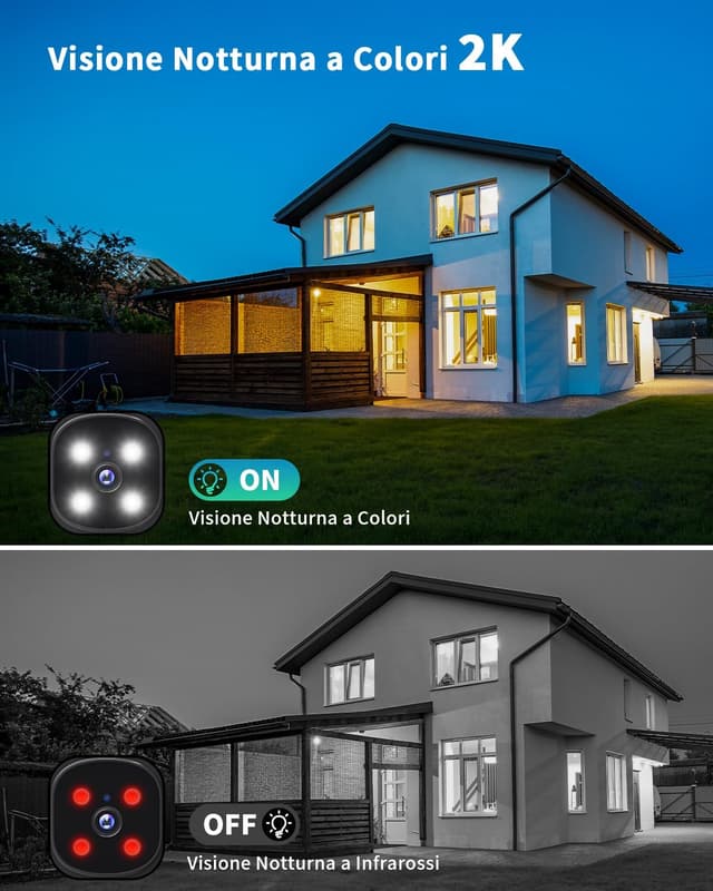 Detalle de PESAIR PesaIR 4G LTE telecamera esterna senza fili con SIM, 2K, pannello solare e PIR