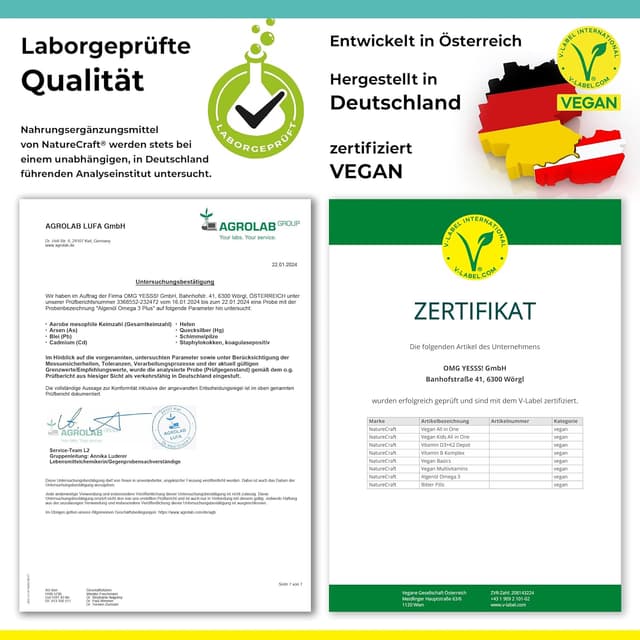 Detalle de Omega-3 Algenöl PLUS von Algenöl PLUS – 40% DHA & 20% EPA mit Vitamin D3, K2 (MK7) sowie Vitamin E (vegan), Zitrone & Rosmarin