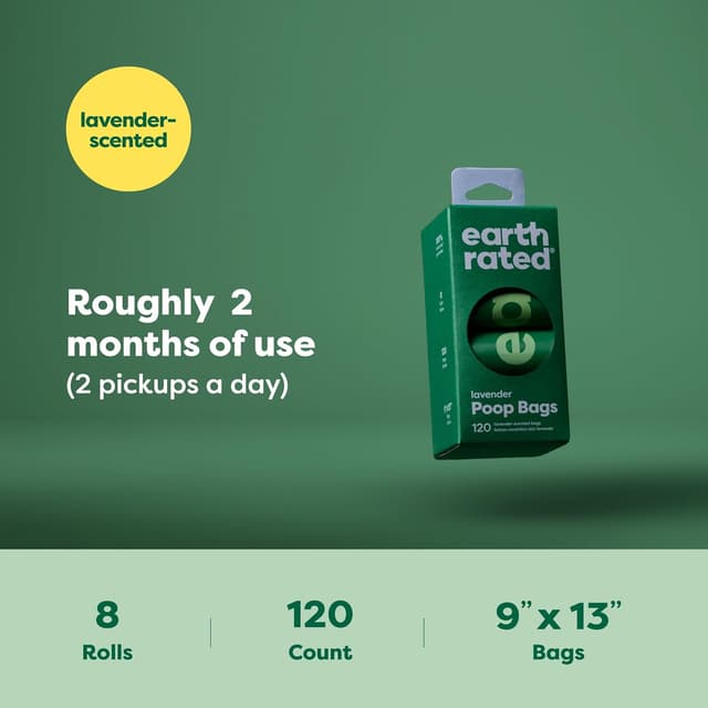 Thumbnail 6 de Earth Rated Dog Poo Bags (Lavender Scent) – Guaranteed Leak Proof Extra Thick Refill Rolls, 120 Count