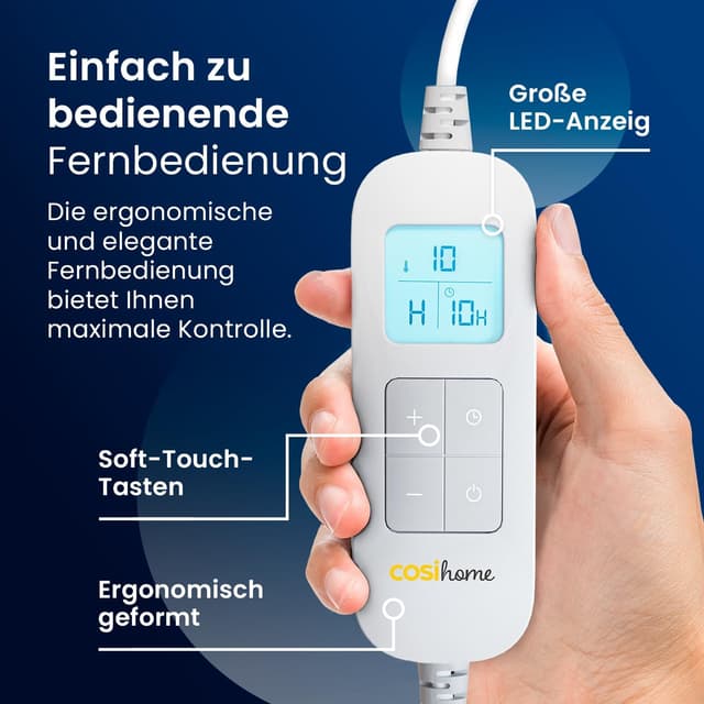 Detalle 2 de Cosi Home Heizdecke 180 x 130 cm