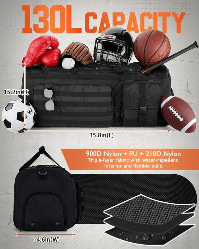 Detalle 2 de Gonex Sporttasche 130 l mit MOLLE