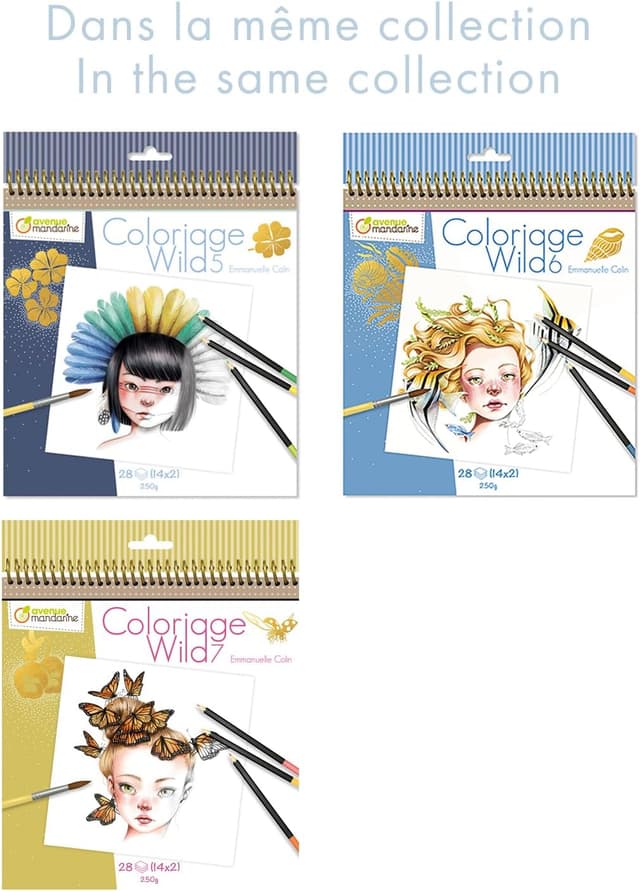 Thumbnail 3 de Avenue Mandarine Cuaderno de Colorear Wild, Edición Coleccionista 🎨