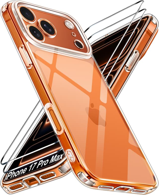 Detalle de ivoler Clear Case for iPhone 17 Pro Max slim 2-pack