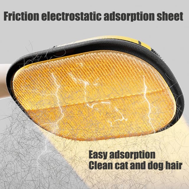 Detalle de SKELUOZIEU 2er Fellmagnet-Handschuhe für Katzen & Hunde – doppelseitig, anti-statisch, wiederverwendbar