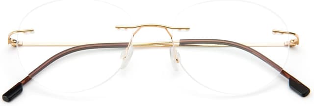 Detalle de KoKoBin Round Randlos Lesebrille aus Titanlegierung – superleicht, hypoallergen (3 Dioptrien)