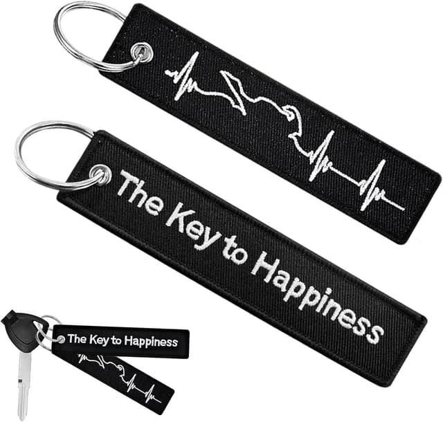 Detalle de ChAusa llaveros bordados 2 piezas personalizados