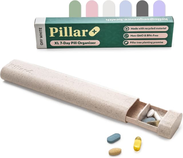 Thumbnail 6 de Pillar AM/PM Pill Organiser (7 Day, 2 Times a Day) – Slate Grey, 14 compartments