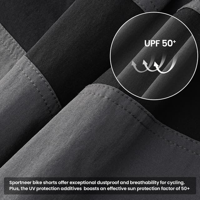 Detalle 1 de Sportneer MTB Radlerhose Herren Gepolstert 3D