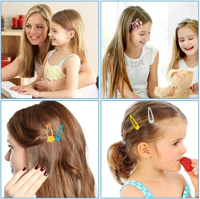 Detalle 2 de LOPHE BB lot de 110 barrettes à cheveux en métal (pinces plates) pour fille