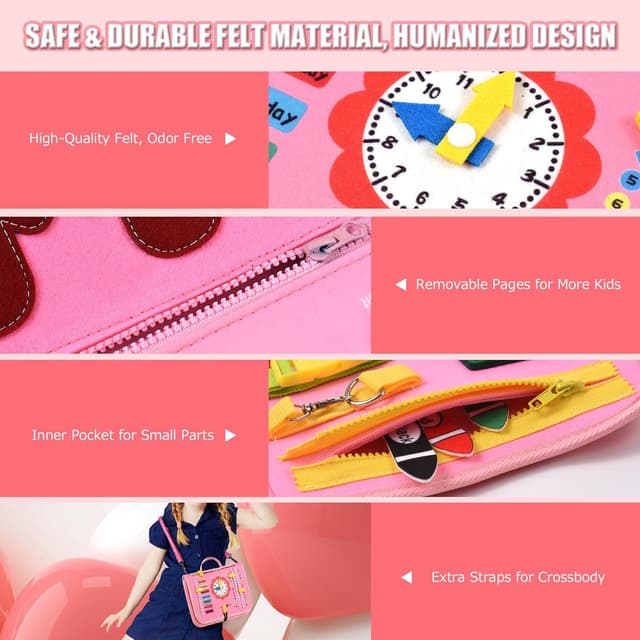 Detalle 2 de Busy Board Montessori Toys for Toddlers 1–6 Years