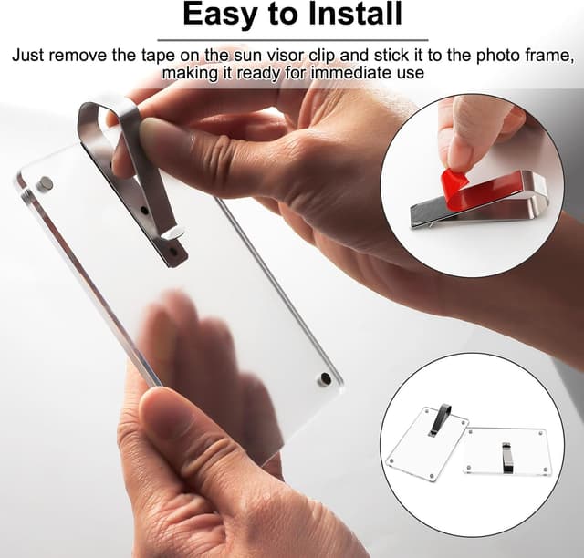 Thumbnail 4 de Koongloong 2PCS Car Picture Holder 3.14x4.72 Inch