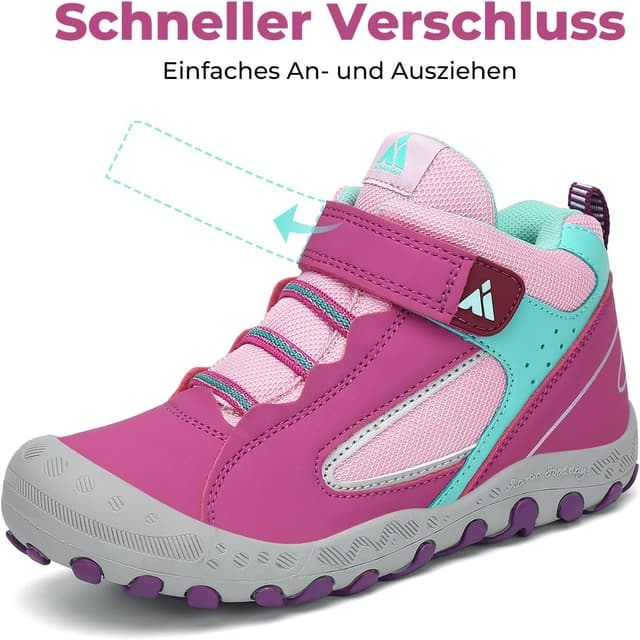 Detalle de Mishansha Kinder Wanderschuhe – leichte Trekking-Wanderstiefel für Outdoor & Alltag