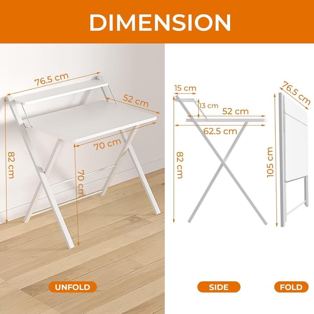 Thumbnail 2 de GreenForest Folding Desk No Assembly Required