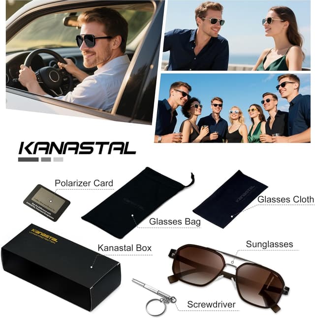 Thumbnail 6 de KANASTAL Lunettes polarisées rétro Carrée UV400