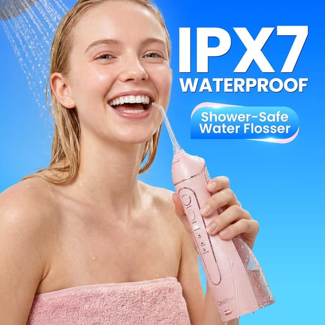 Detalle de Oralfree Cordless Water Flosser Teeth Picks for Dental Braces (Rechargeable, IPX7)