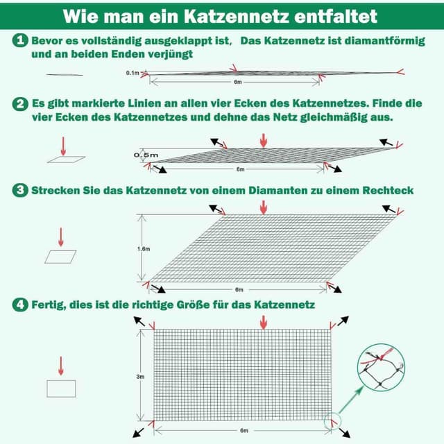 Thumbnail 4 de Tatamiyya Katzennetz 6x3m für Balkon
