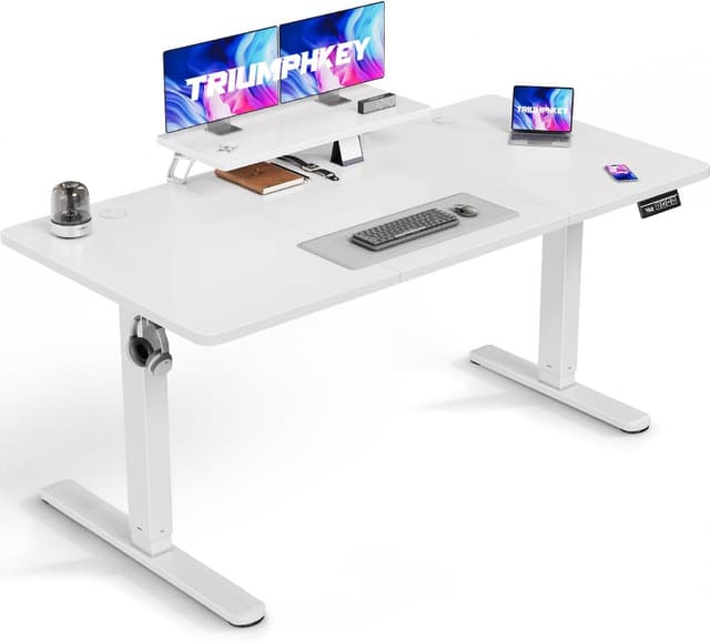 Detalle de TRIUMPHKEY scrivania regolabile in altezza 160 x 70 cm con supporto monitor