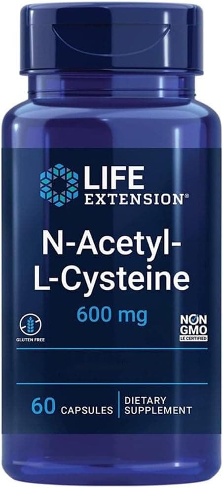 Imagen de Life Extension N-Acetyl-Cysteine (NAC) 600mg 🌱 60 Cápsulas en OfertitasTOP