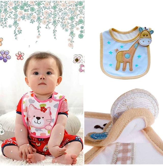 Detalle de SLOSH 11 Bavaglino Neonato Impermeabile per Dentizione, bavaglini con chiusura laterale