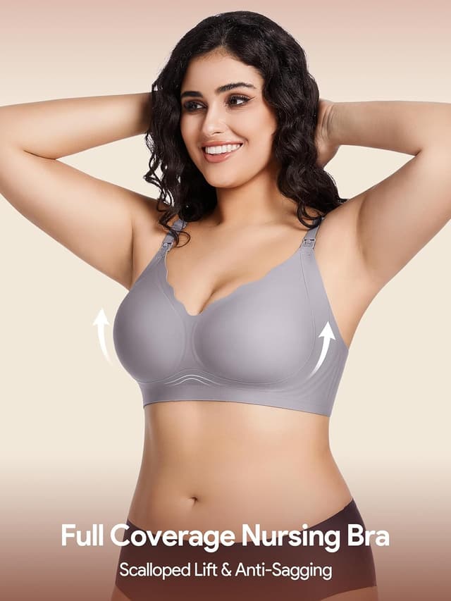 Thumbnail 6 de HBselect Still-BH ohne Bügel mit Seidengefühl, nahtlos und mit BH-Verlängerung – Schlaf-BH für Schwangerschaft & Stillzeit