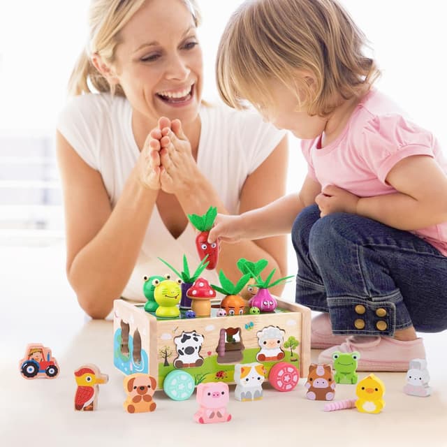 Thumbnail 5 de KMTJT Montessori Wooden Shape Sorting Toy for 1 Year