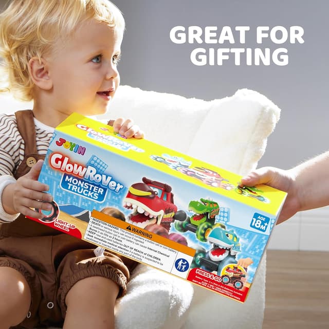 Thumbnail 5 de JOYIN 3 camions monstres Press & Go pour tout-petits